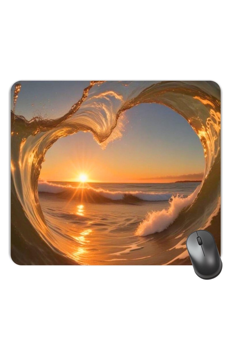 Customized Golden Sunrise Picture Sublimation Mouse Pad | 8 X 7.5 Inch | Smooth Cloth Surface | Non-Slip Rubber Base | Personalized Mousepad for Laptop & Desktop (F17117)