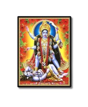 Maa Kaali Laminated Photo - 9x11 Inches, Divine Blessings for Home & Office and Temple Decoration