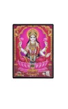 Lakshmi Laminated Photo (7x9 Inches Without glass) Divine Blessings for Table and Walls,Home & Office and Temple Decoration