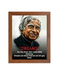 A P J Abdul Kalam & Famous Quote Brown Frame, 16x20InchesInspirational Wall Art for Office, Home DecorIdeal Spiritual Gift