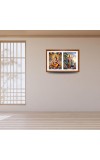 Lord ganesh and kartikeya Photo Frame - 13x17Inches - Spiritual Artwork for Home Decor, Puja Room and Office Decoration