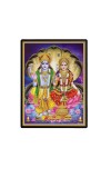 Vishnu Lakshmi Laminated Photo - 5x7 Inches, Divine Blessings for Home & Office and Temple Decoration
