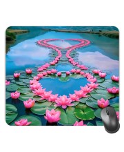 Customized Beautiful Flowers Picture Sublimation Mouse Pad | 8 X 7.5 Inch | Smooth Cloth Surface | Non-Slip Rubber Base | Personalized Mousepad for Laptop & Desktop (F17258)