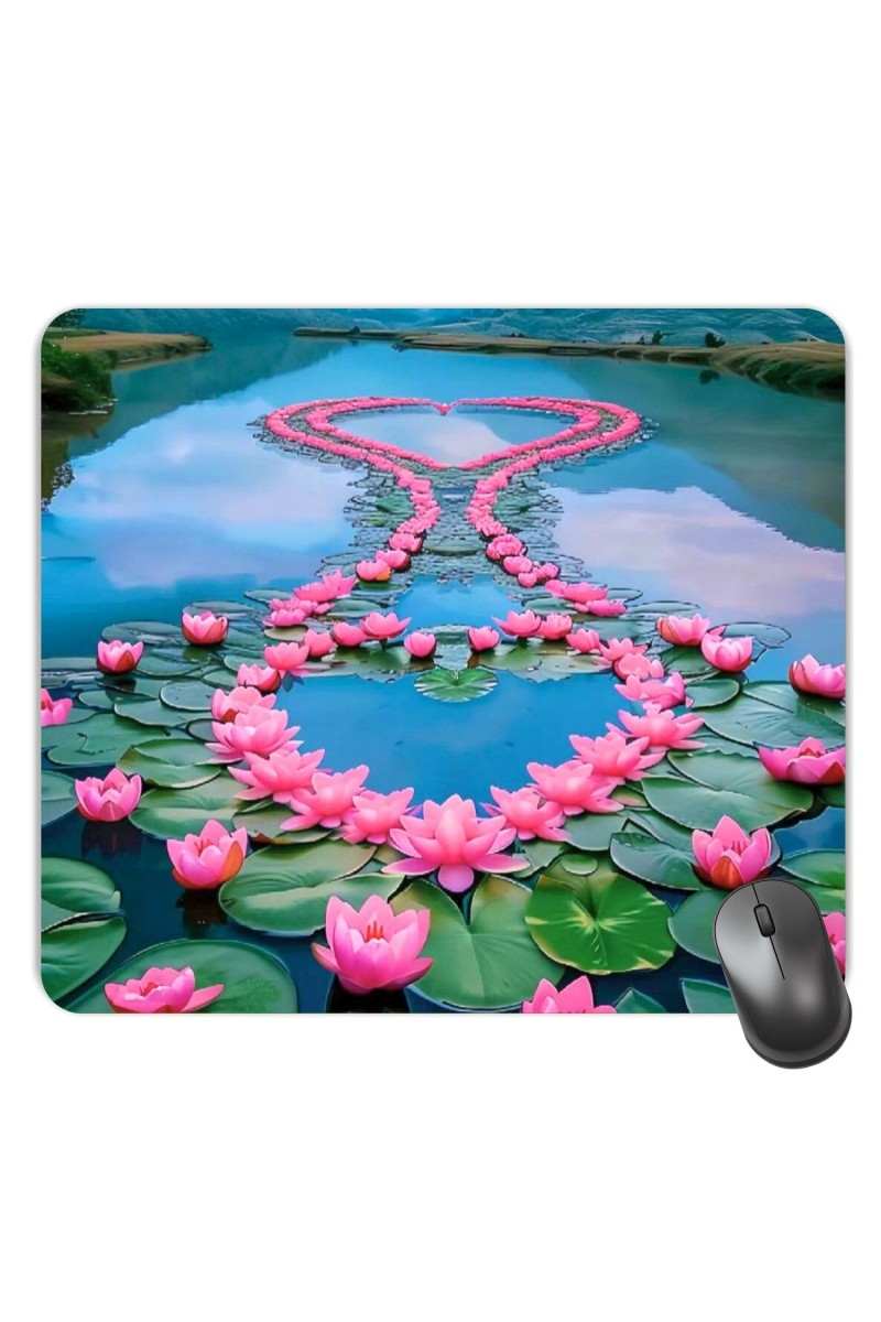 Customized Beautiful Flowers Picture Sublimation Mouse Pad | 8 X 7.5 Inch | Smooth Cloth Surface | Non-Slip Rubber Base | Personalized Mousepad for Laptop & Desktop (F17258)
