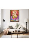 Ganesh Laminated Photo - 5x7 Inches, Divine Blessings for Home & Office and Temple Decoration