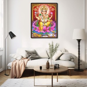Ganesh Laminated Photo - 5x7 Inches, Divine Blessings for Home & Office and Temple Decoration Ganesh Laminated Photo - 5x7 Inches, Divine Blessings for Home & Office and Temple Decoration