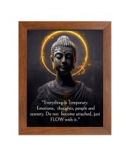 Buddha & Famous Quote Brown Frame, 10x14InchesInspirational Wall Art for Office, Home DecorIdeal Spiritual Gift