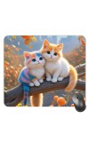 Customized Cute Cats Picture Sublimation Mouse Pad | 8 X 7.5 Inch | Smooth Cloth Surface | Non-Slip Rubber Base | Personalized Mousepad for Laptop & Desktop (F17454)