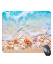 Customized Beautiful Sea Shells Picture Sublimation Mouse Pad | 8 X 7.5 Inch | Smooth Cloth Surface | Non-Slip Rubber Base | Personalized Mousepad for Laptop & Desktop (F17086)