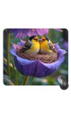 Customized Beautiful Birds Picture Sublimation Mouse Pad | 8 X 7.5 Inch | Smooth Cloth Surface | Non-Slip Rubber Base | Personalized Mousepad for Laptop & Desktop (F17297)