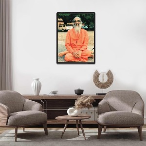 Swami Chinmayananda Laminated Photo - 5x7 Inches, Divine Blessings for Home & Office and Temple Decoration