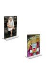 Car Desk/Table Top Sai Baba Acrylic T-Style Photo Stand - 2.5x3.5 Inches, Compact and Stylish Spiritual Display, easily change 2 photos (Pack of 1)