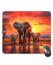 Customized Beautiful Elephnat Picture Sublimation Mouse Pad | 8 X 7.5 Inch | Smooth Cloth Surface | Non-Slip Rubber Base | Personalized Mousepad for Laptop & Desktop (F17316)
