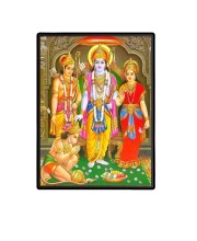 Ram Darbar Laminated Photo - 5x7 Inches, Divine Blessings for Home & Office and Temple Decoration