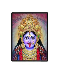 Maa Kali Laminated Photo (13x15 Inches Without glass) Divine Blessings for Table and Walls,Home & Office and Temple Decoration