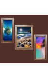 3-Pack The Skyâ€™s Silent Story Photo Frames - 2 Pieces 10x17 Inch & 1 Piece 14x17 Inch - Rustic Wall Art for Home & Office Decor - Botanical Wall Hanging for Living Room, Bedroom, or Workspace