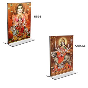 Lord Shiva & Lord Durga Acrylic T-Style Photo Stand, Compact and Stylish Spiritual Display, easily change 2 photos (Pack of 1) Lord Shiva & Lord Durga Acrylic T-Style Photo Stand, Compact and Stylish Spiritual Display, easily change 2 photos (Pack of 1)