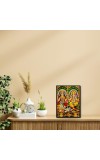 Lakshmi & Ganesh Laminated Photo - 5x7 Inches, Divine Blessings for Home & Office and Temple Decoration