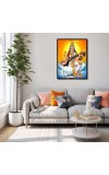 Maa Saraswati Laminated Photo (11x13 Inches Without glass) Divine Blessings for Table and Walls,Home & Office and Temple Decoration