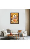 Shiva Family Laminated Photo - 5x7 Inches, Divine Blessings for Home & Office and Temple Decoration