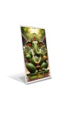 Car Desk/Table Top Lord Ganesha Acrylic L-Style Photo Stand - 2.5x3.5 Inches, Compact And Stylish Spiritual Display (F6674)