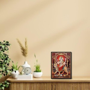 Maa Durga Laminated Photo (13x15 Inches) Divine Blessings for Home & Office and Temple Decoration