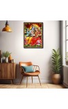 Radha Krishna Laminated Photo - 5x7 Inches, Divine Blessings for Home & Office and Temple Decoration