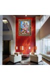 Lord Rama, Sita, and Hanuman Digital Print Photo 6.7x8.7 inches (I6128) - Vibrant Religious Wall Art for Home or Office Decor.