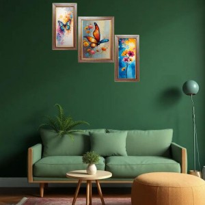 3-Pack Butterflies and flowers painting Photo Frames - 2 Pieces 10x17 Inch & 1 Piece 14x17 Inch - Rustic Wall Art for Home & Office Decor - Botanical Wall Hanging for Living Room, Bedroom, or Wo 3-Pack Butterflies and flowers painting Photo Frames - 2 Pieces 10x17 Inch & 1 Piece 14x17 Inch - Rustic Wall Art for Home & Office Decor - Botanical Wall Hanging for Living Room, Bedroom, or Wo