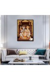 Shiva Family Laminated Photo - 5x7 Inches, Divine Blessings for Home & Office and Temple Decoration