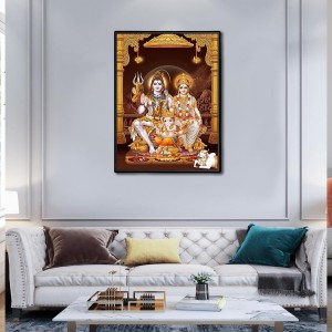 Shiva Family Laminated Photo - 5x7 Inches, Divine Blessings for Home & Office and Temple Decoration Shiva Family Laminated Photo - 5x7 Inches, Divine Blessings for Home & Office and Temple Decoration