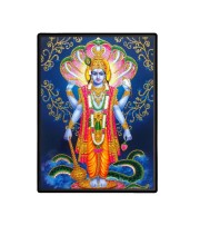 Vishnu Laminated Photo (9x11 Inches Without glass) Divine Blessings for Table and Walls,Home & Office and Temple Decoration