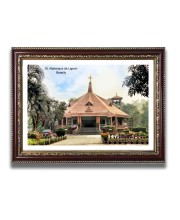 St. Alphonsus de Ligouri Church Photo Frame, 10x14 Inches Beautiful Elegant Framed Wall Art of Iconic Cathedral