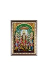 Mahishasuramardini Maa Durga Photo Frame - 12x16 Inches, Brown Wooden Frame for Home, Office & Temple Decoration