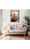 Ganesh Laminated Photo - 5x7 Inches, Divine Blessings for Home & Office and Temple Decoration