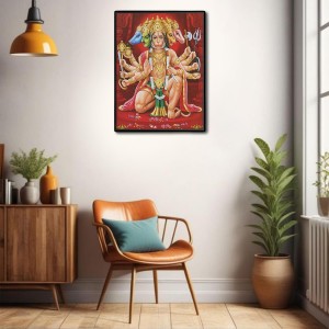 Panchamukhi Hanuman Laminated Photo - 5x7 Inches, Divine Blessings for Home & Office and Temple Decoration