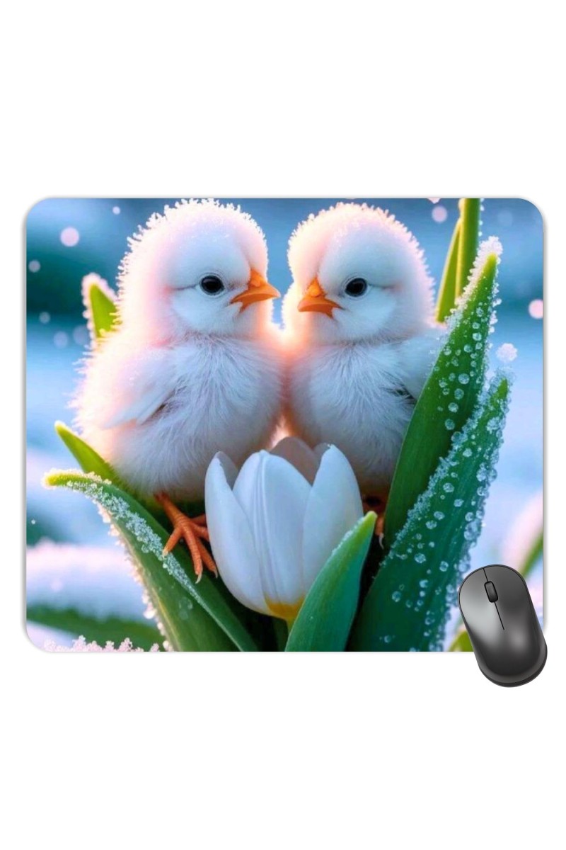 Customized Beautiful Birds Picture Sublimation Mouse Pad | 8 X 7.5 Inch | Smooth Cloth Surface | Non-Slip Rubber Base | Personalized Mousepad for Laptop & Desktop (F17279)