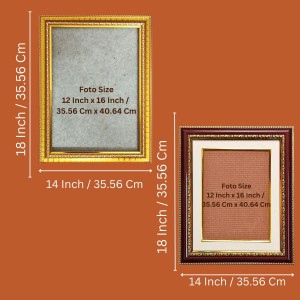 Navaaa durga matha Photo Frame - 14x18 Inches, Brown Wooden Frame for Home, Office & Temple Decoration