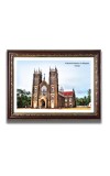 Arthunkal Basilica Church Photo Frame, 10x14 Inches Beautiful Elegant Framed Wall Art of Iconic Cathedral