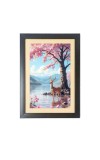 the beautiful deer Black Photo Frame Funny Animal and Bird Cartoon Art