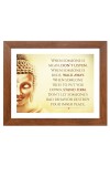 Buddha & Famous Quote Brown Frame, 10x14InchesInspirational Wall Art for Office, Home DecorIdeal Spiritual Gift