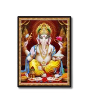 Sri Ganesh Laminated Photo (11x13 Inches Without glass) Divine Blessings for Table and Walls,Home & Office and Temple Decoration