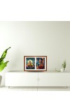 Radha and sita Photo Frame - 13x17Inches - Spiritual Artwork for Home Decor, Puja Room and Office Decoration