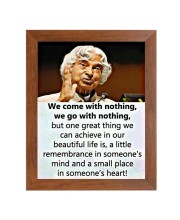 A P J Abdul Kalam & Famous Quote Brown Frame, 10x14InchesInspirational Wall Art for Office, Home DecorIdeal Spiritual Gift