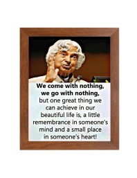 A P J Abdul Kalam & Famous Quote Brown Frame, 16x20InchesInspirational Wall Art for Office, Home DecorIdeal Spiritual Gift