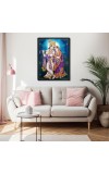 Radha Krishna Laminated Photo - 11x13 Inches, Divine Blessings for Home & Office and Temple Decoration