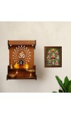 Hitech Sales Durga Mata with 9 form Photo Frame for Pooja Room, Temple Decor, Home Decoration and Gift (Wall and Tabletop, Rectangular, Printed Photo, 12 x 14 inches Frame, Brown)