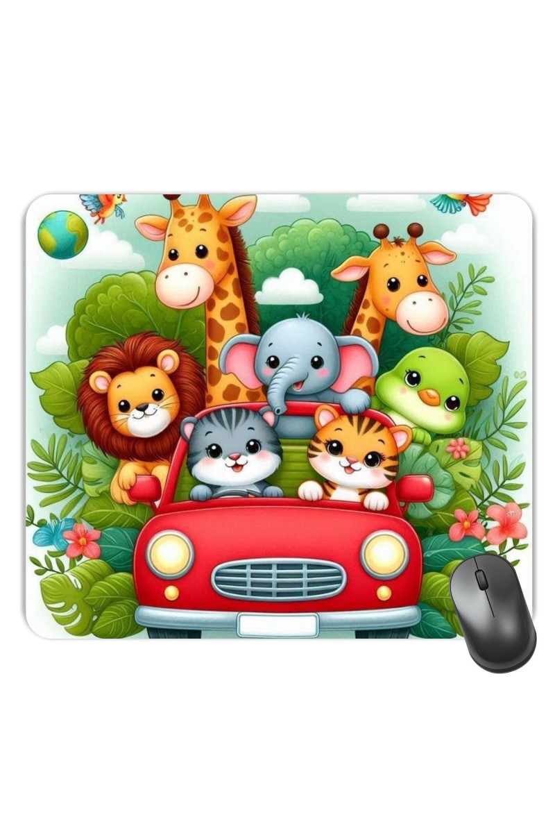 Customized Cute Cartoon Animals Picture Sublimation Mouse Pad | 8 X 7.5 Inch | Smooth Cloth Surface | Non-Slip Rubber Base | Personalized Mousepad for Laptop & Desktop (F17408)