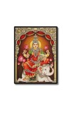 Gajalakshmi Laminated Photo - 11x13 Inches, Divine Blessings for Home & Office and Temple Decoration