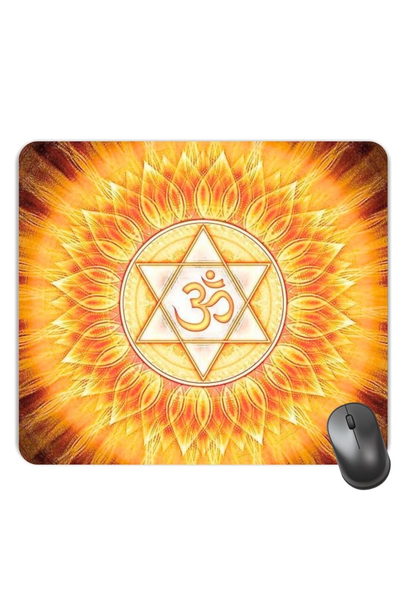 Customized Om Symbol Picture Sublimation Mouse Pad | 8 X 7.5 Inch | Smooth Cloth Surface | Non-Slip Rubber Base | Personalized Mousepad for Laptop & Desktop (F17028)